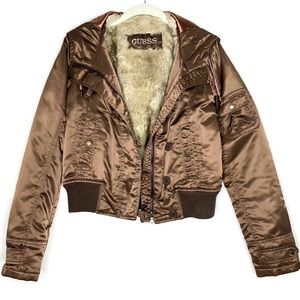 Guess Satin Brown Coat